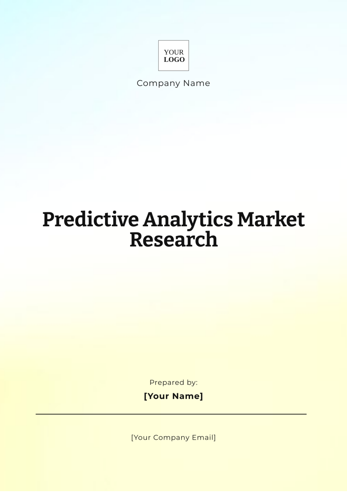 Predictive Analytics Market Research Template