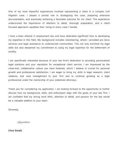 Free Small Law Firm Cover Letter to Edit Online