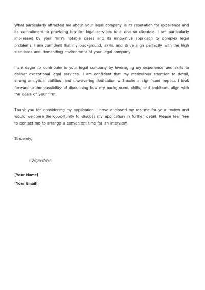 Free Large Law Firm Cover Letter to Edit Online