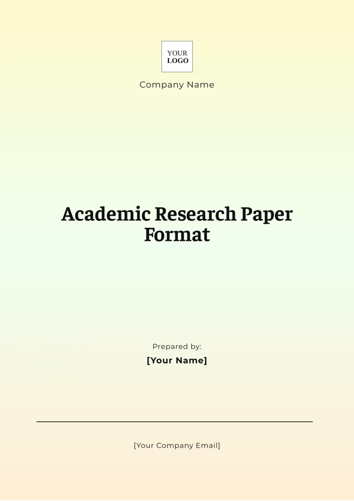 Academic Research Paper Format Template - Edit Online & Download