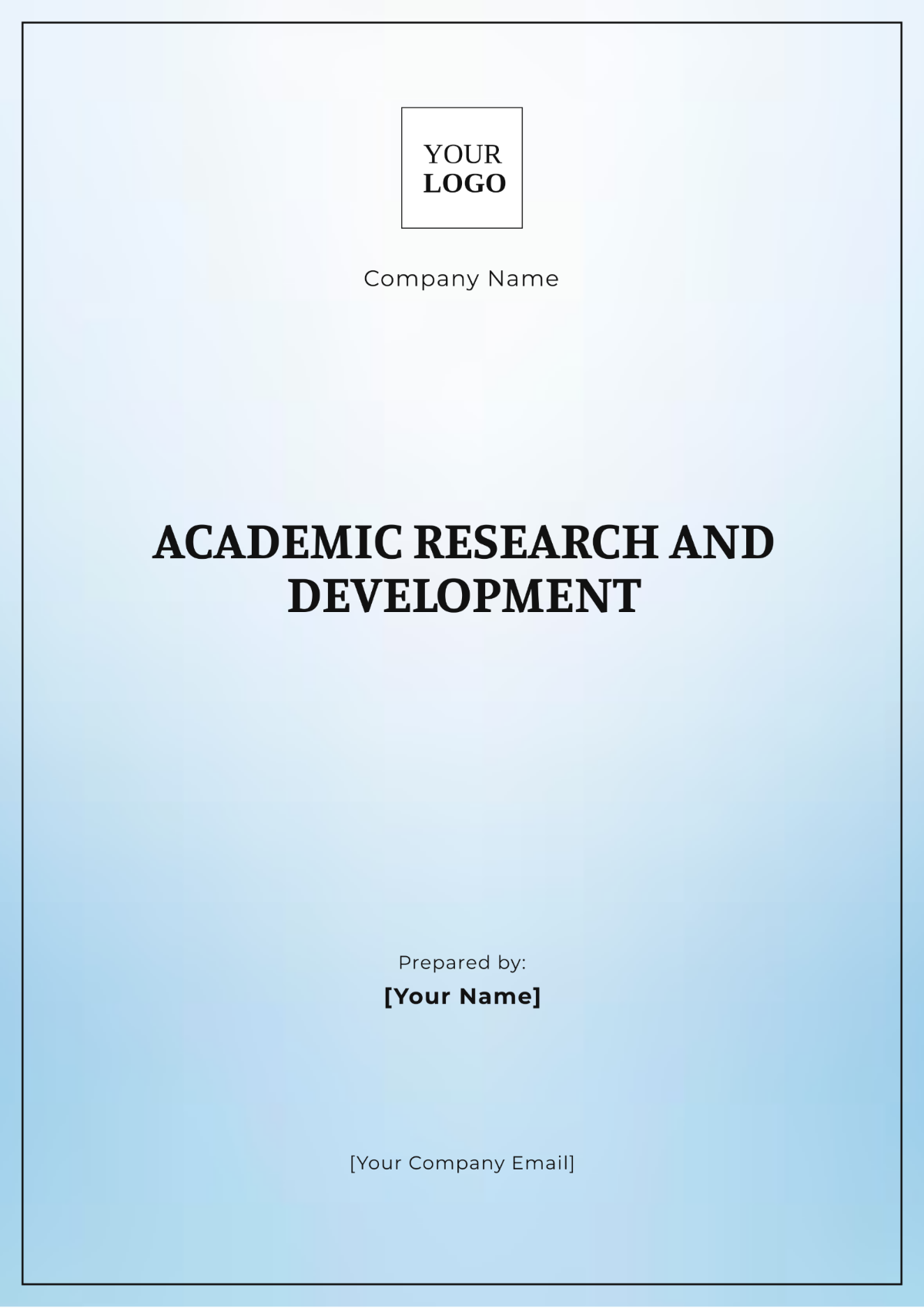 Free Academic Research and Development Template