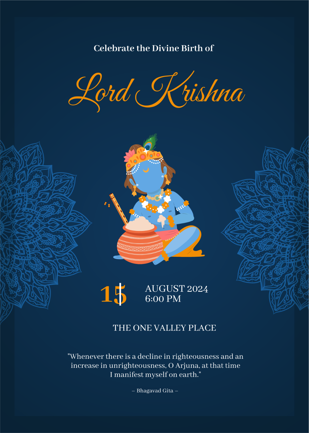 Janmashtami Krishna Invitation