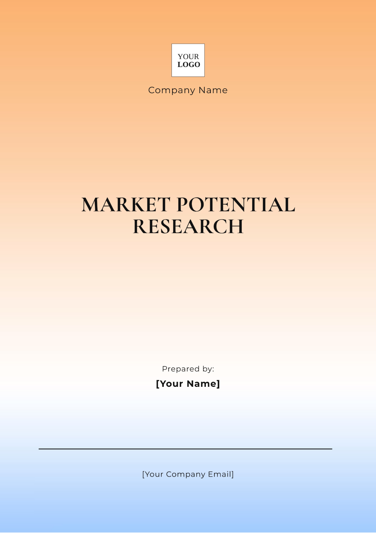 Free Market Potential Research Template to Edit Online