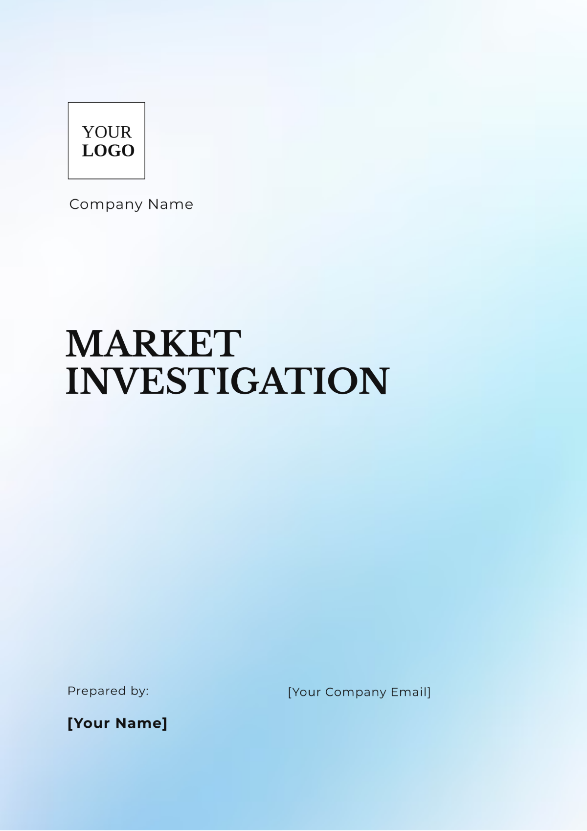 Market Investigation Template