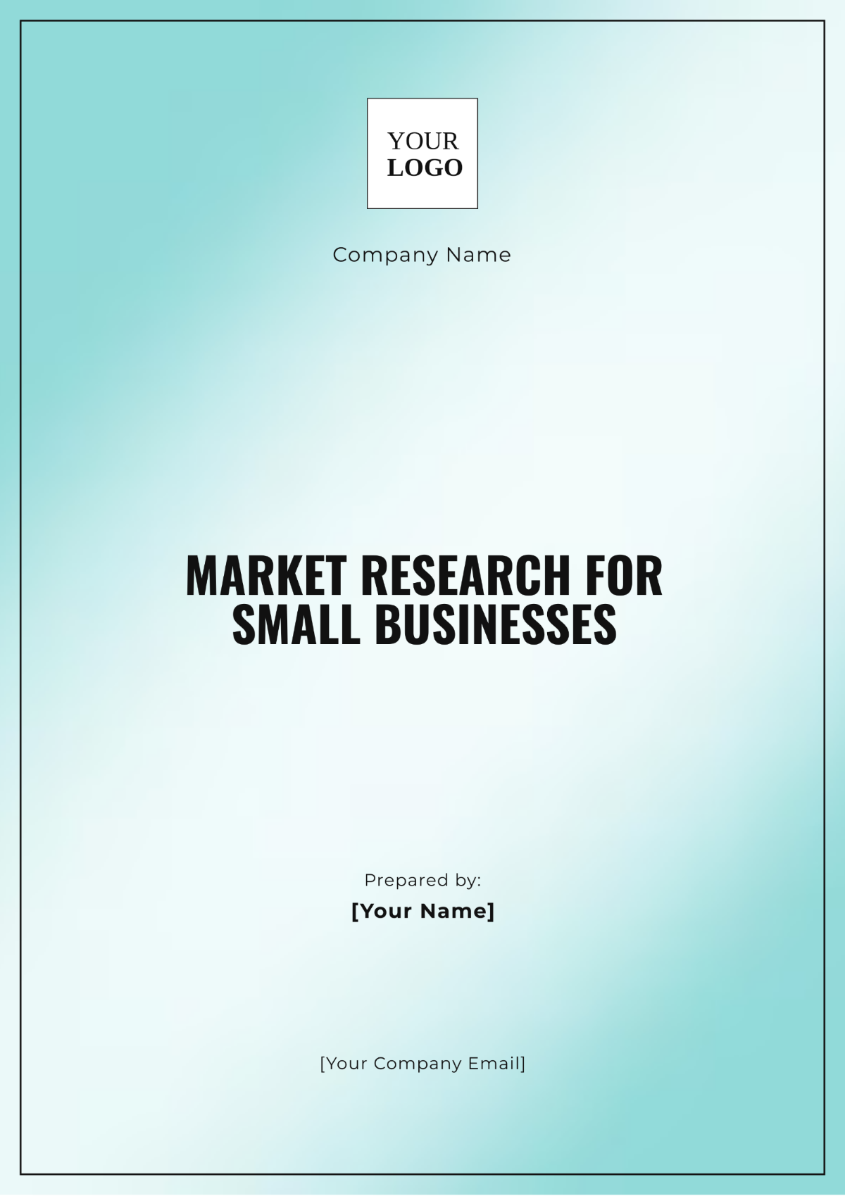 Market Research for Small Business Template