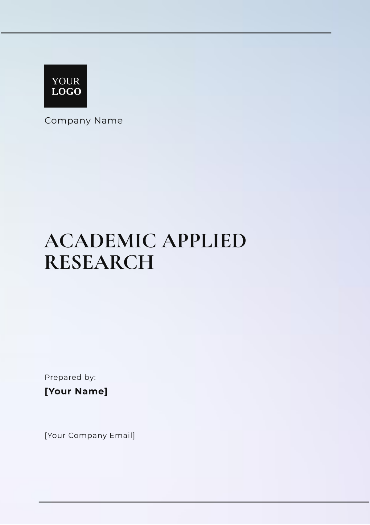 Free Academic Applied Research Template