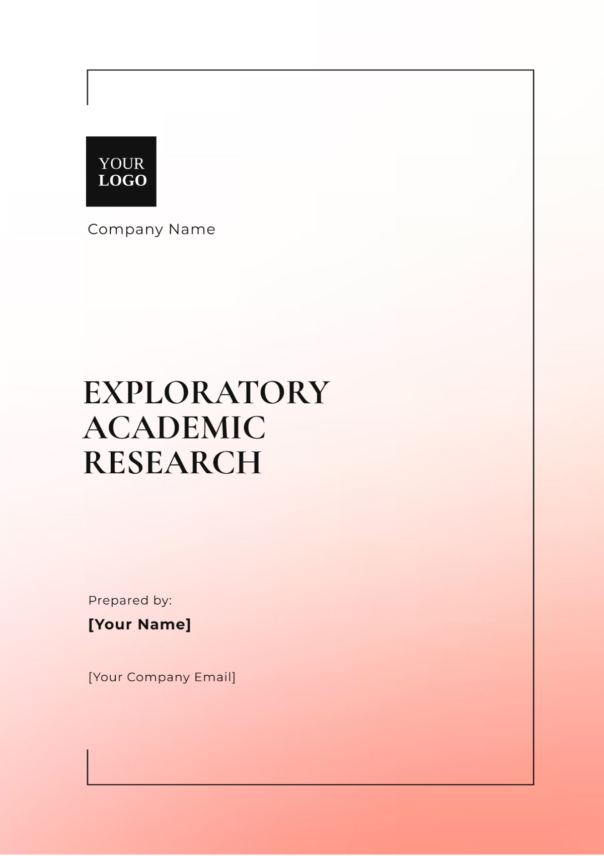 Exploratory Academic Research Template - Edit Online & Download