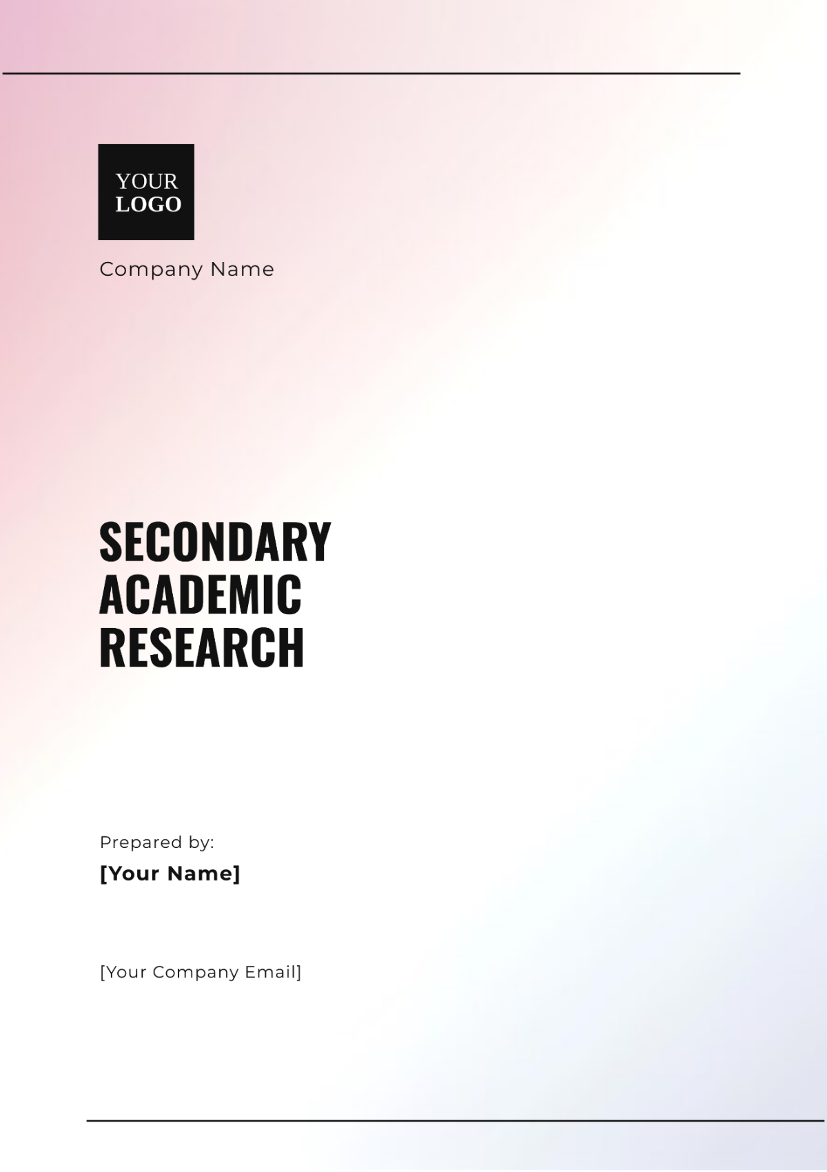 Free Secondary Academic Research Template