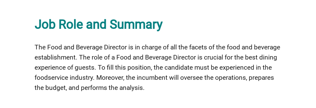 Free Food & Beverage Director Job Description Template 2.jpe