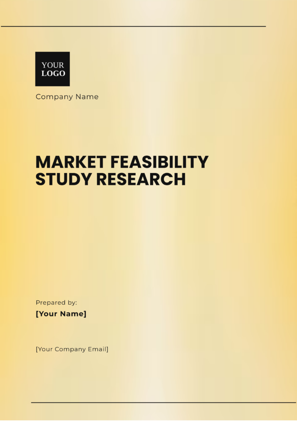 Market Feasibility Study Research Template