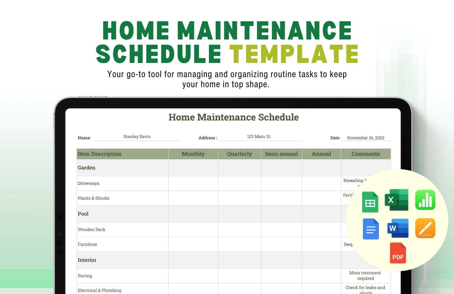 Editable Maintenance Templates In Word To Download Editable Maintenance Templates In Word To Download