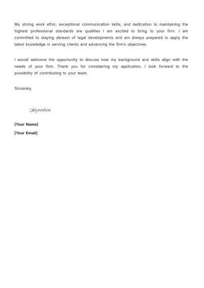 Free Lawyer Services Cover Letter to Edit Online