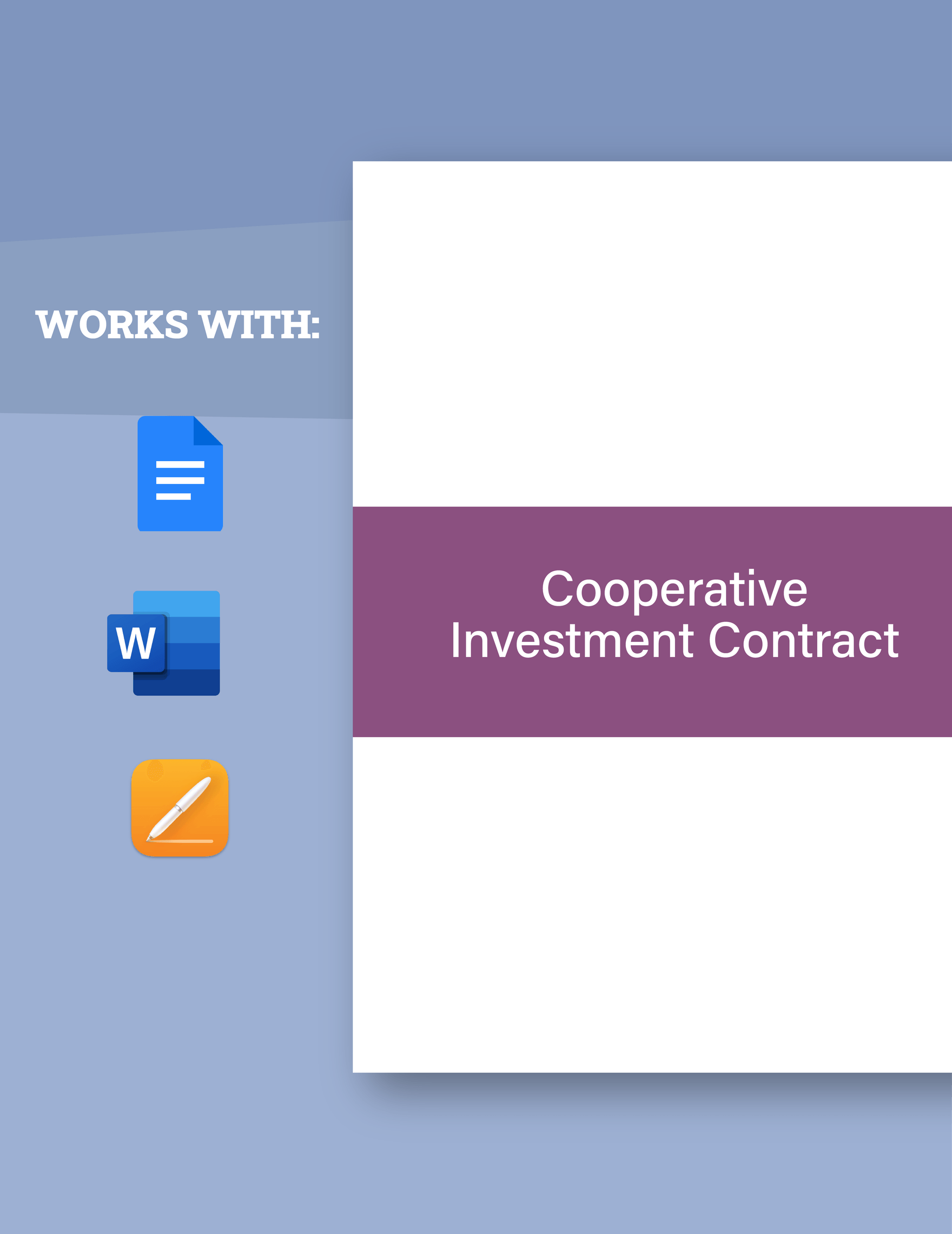 Cooperative Investment Contract Template