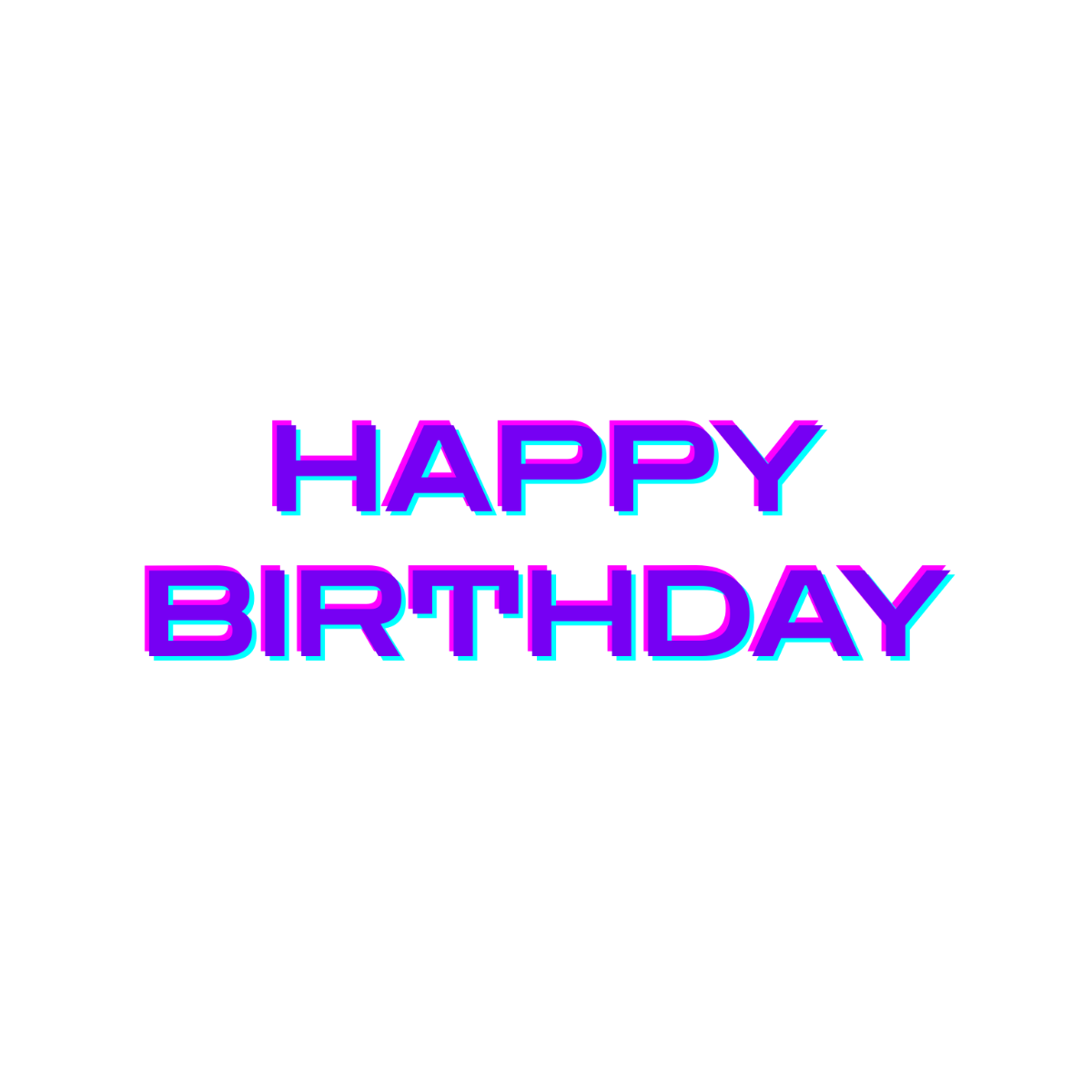 Retro Happy Birthday Text - Edit Online | Template.net