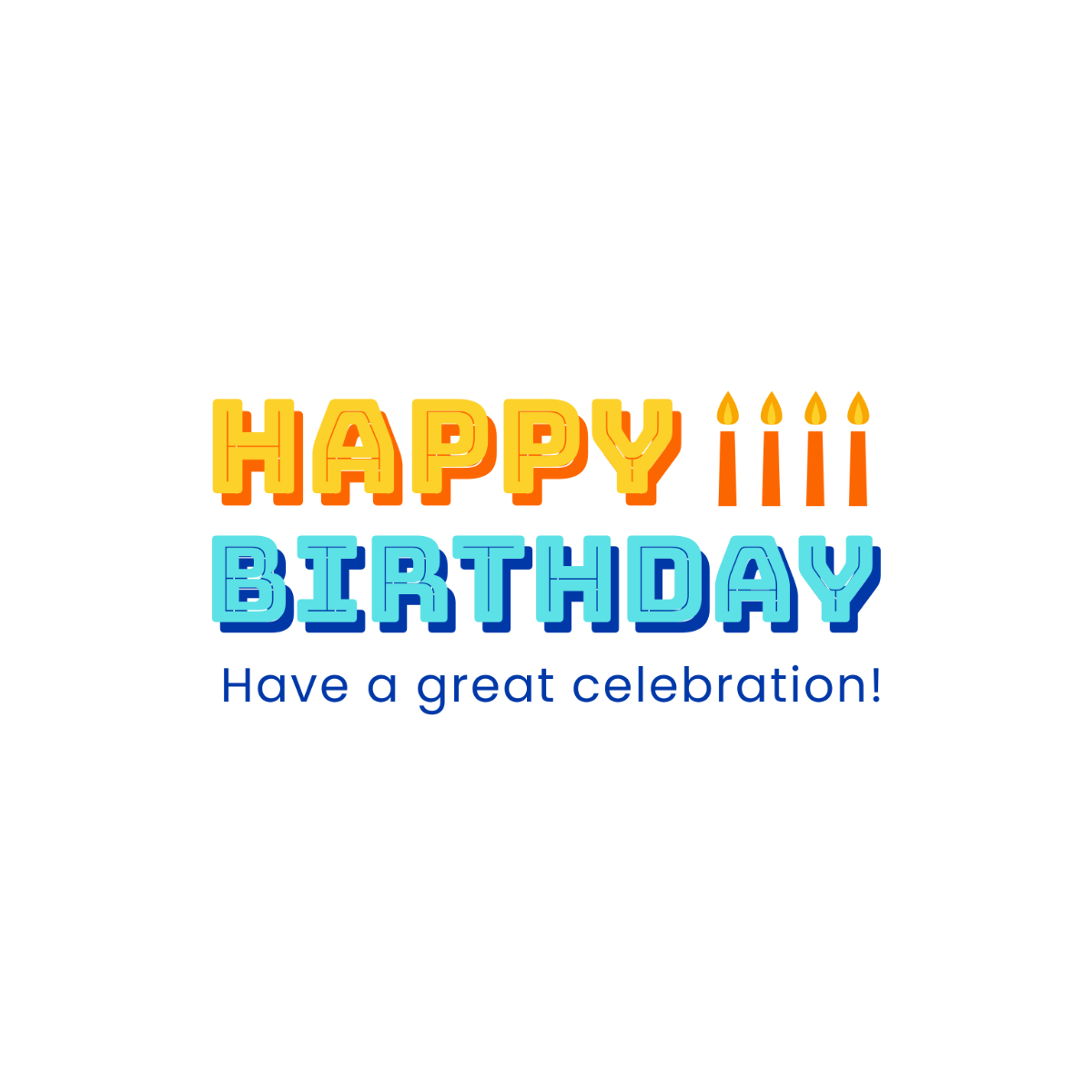 3D Happy Birthday Text - Edit Online | Template.net