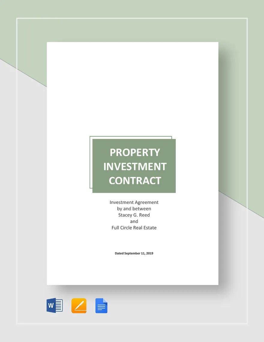 FREE Investment Contract Templates Edit Online Download Template FREE Investment Contract Templates Edit Online Download Template