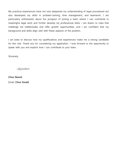 Free Graduate Lawyer Cover Letter to Edit Online