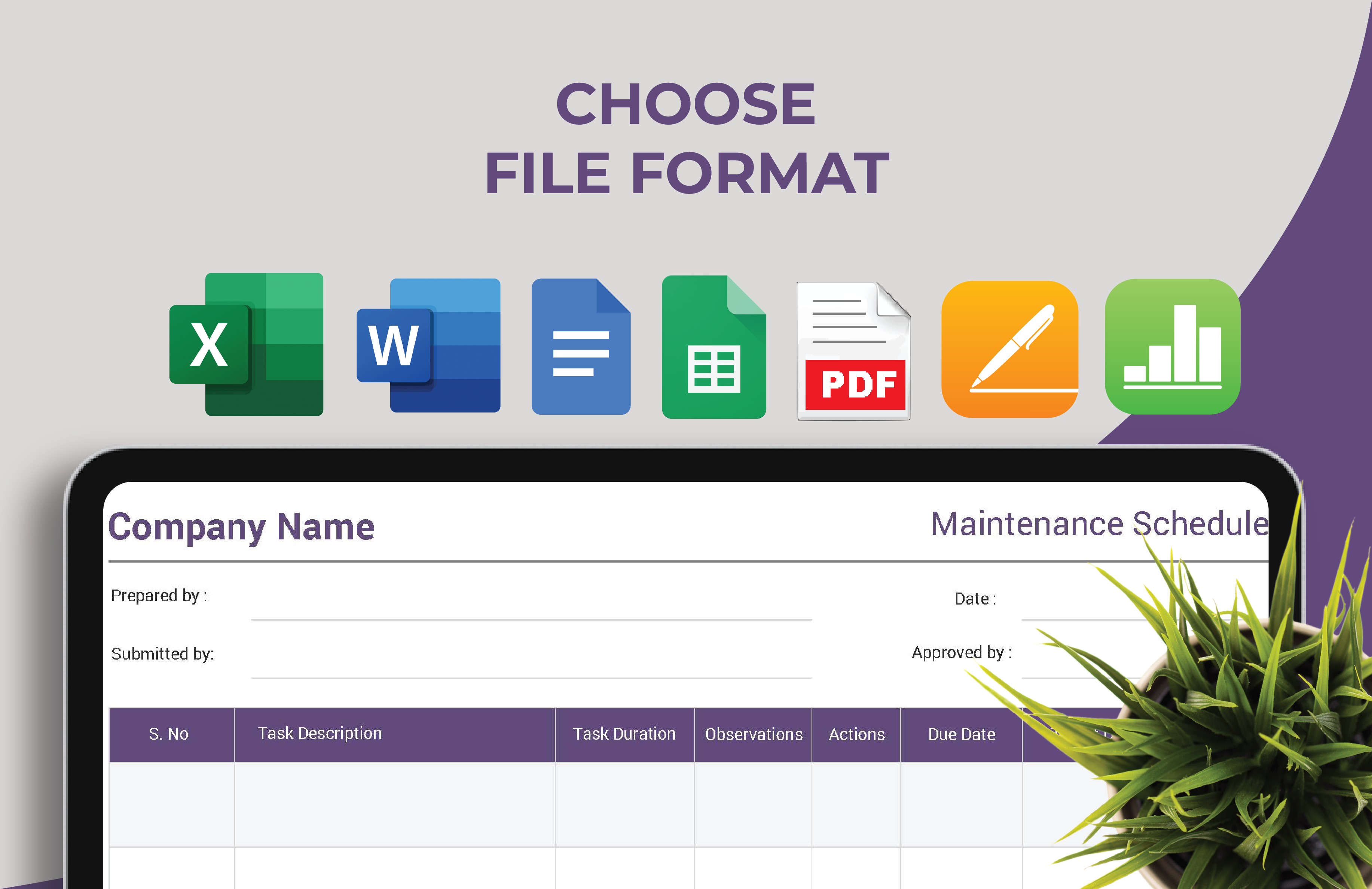 Maintenance Schedule Template Download in Word, Google Docs, Excel