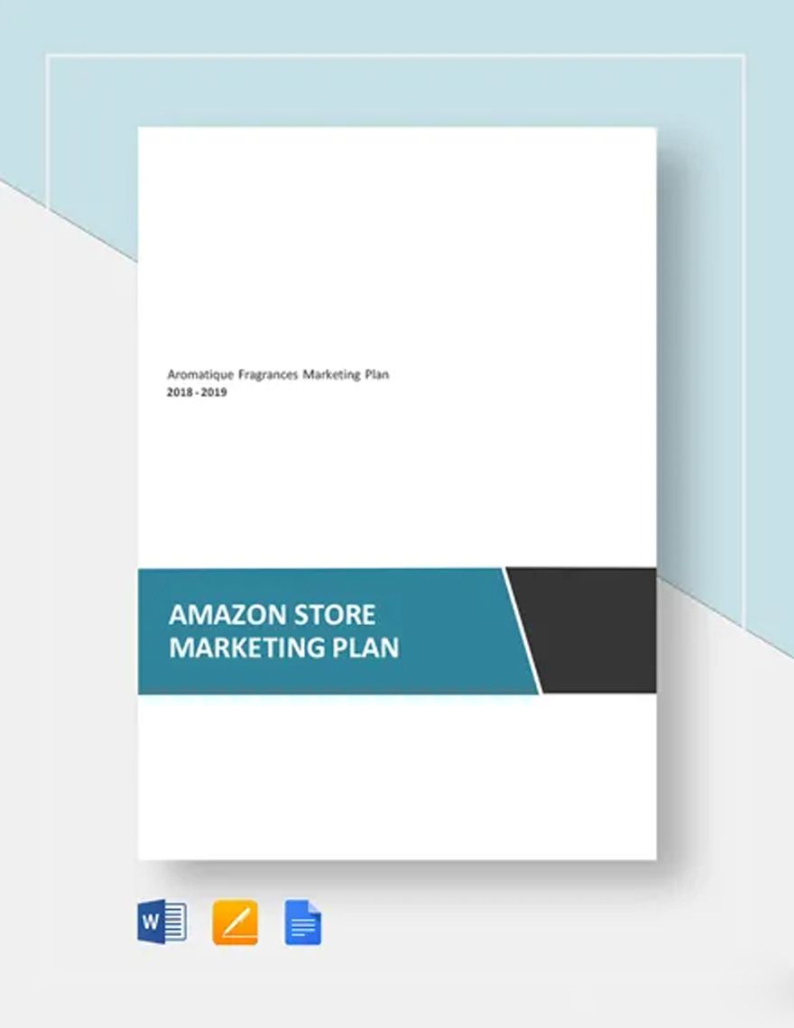 Amazon Store Marketing Plan Template