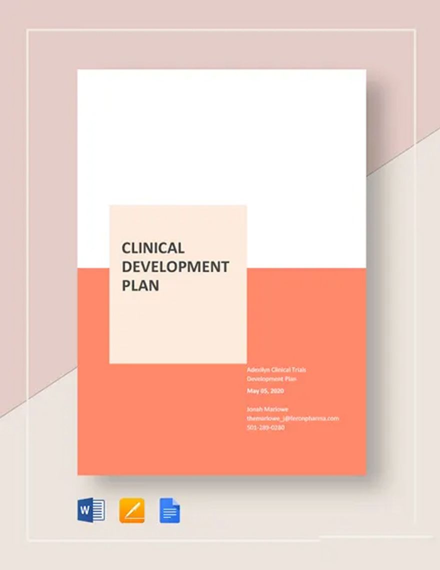 Clinical Development Plan Template