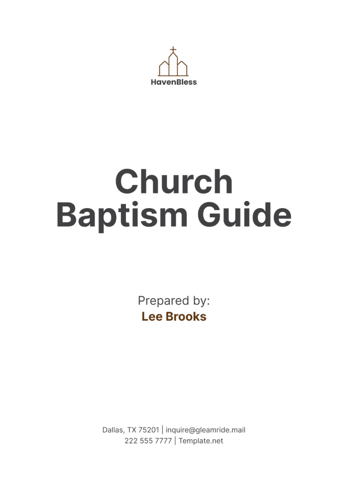 Church Baptism Guide Template - Edit Online & Download