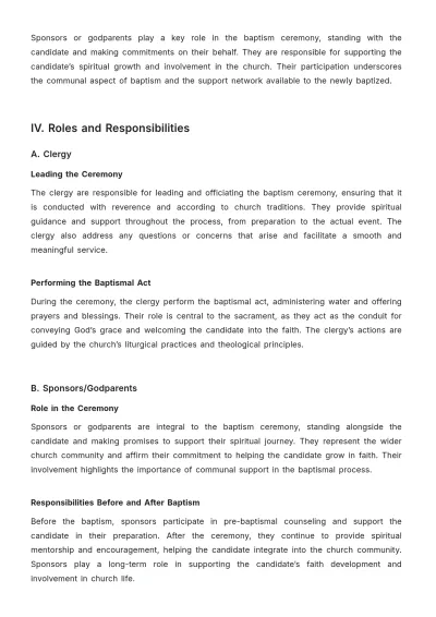 Free Church Baptism Guide Template to Edit Online