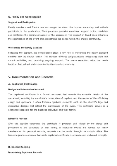 Free Church Baptism Guide Template to Edit Online