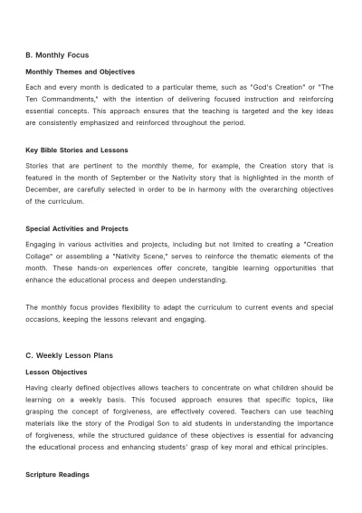Free Church Sunday School Guide Template to Edit Online