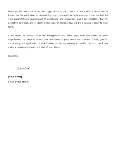 Free Contract Lawyer Cover Letter to Edit Online