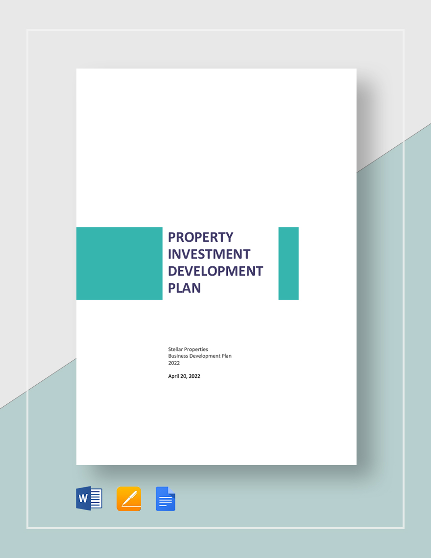 Property Investment Development Plan Template - Google Docs, Word ...