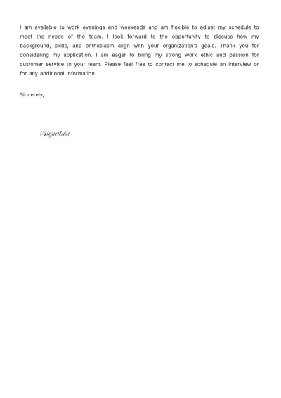 Free Student Employment Cover Letter to Edit Online