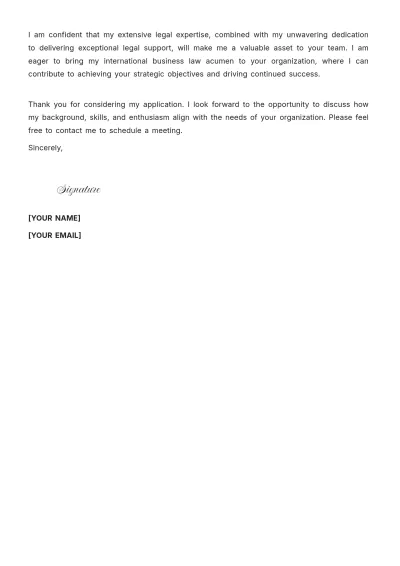 Free In House Lawyer Cover Letter to Edit Online