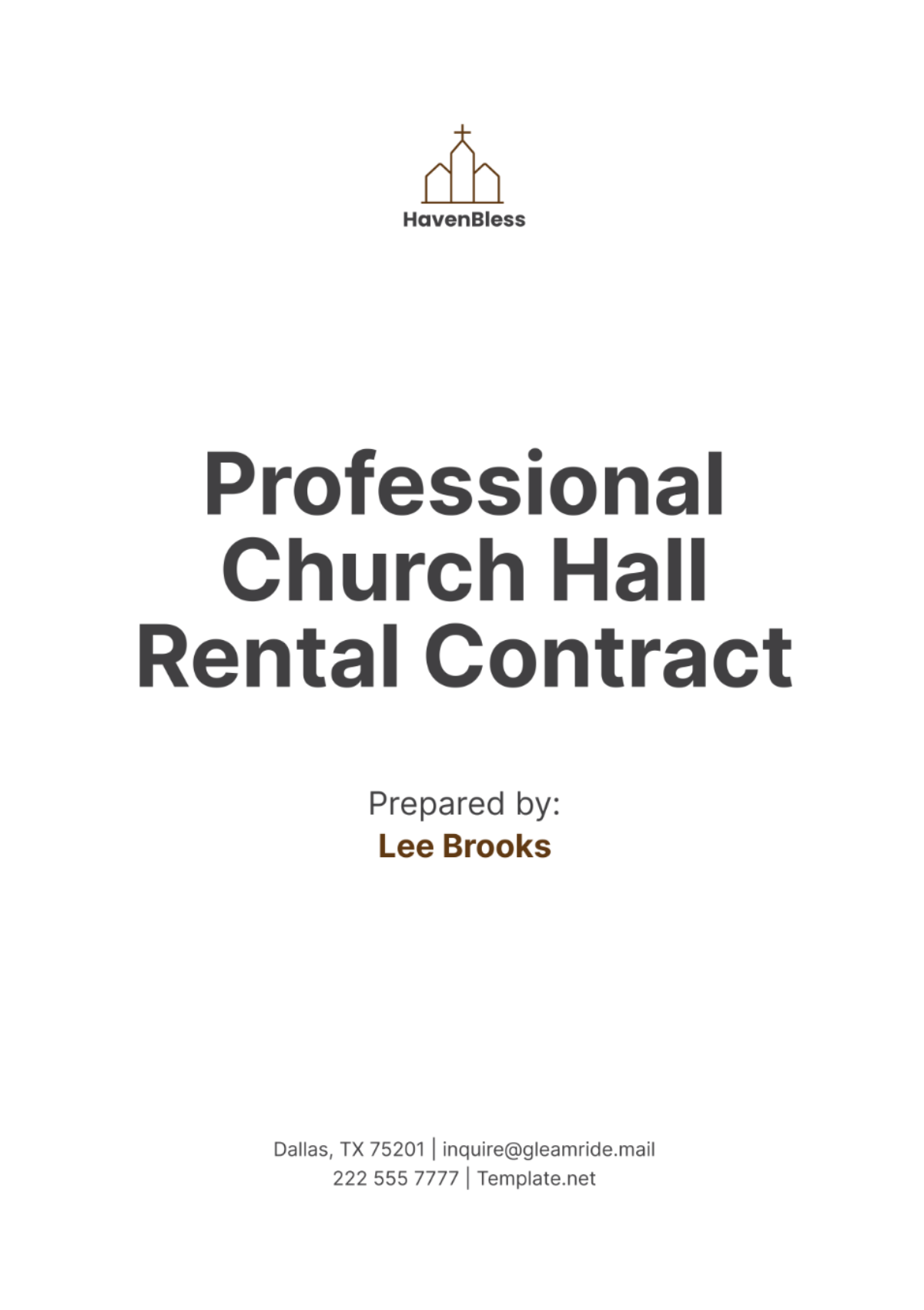 Professional Church Hall Rental Contract Template - Edit Online & Download