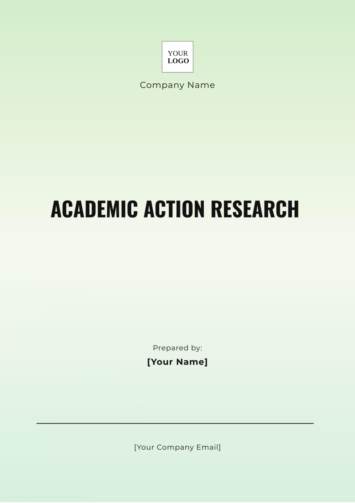 Free Academic Action Research Template