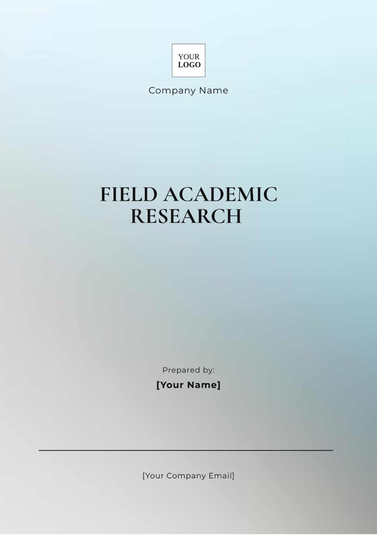 Free Field Academic Research Template