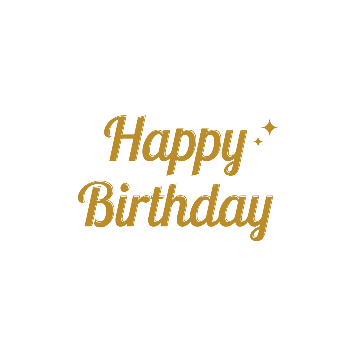 Sparkle Happy Birthday Text - Edit-Online | Template.net