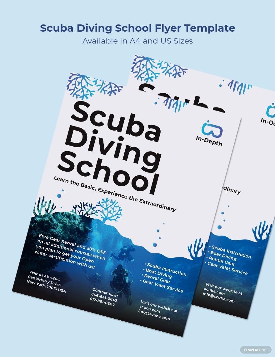 Scuba Diving School Flyer Template