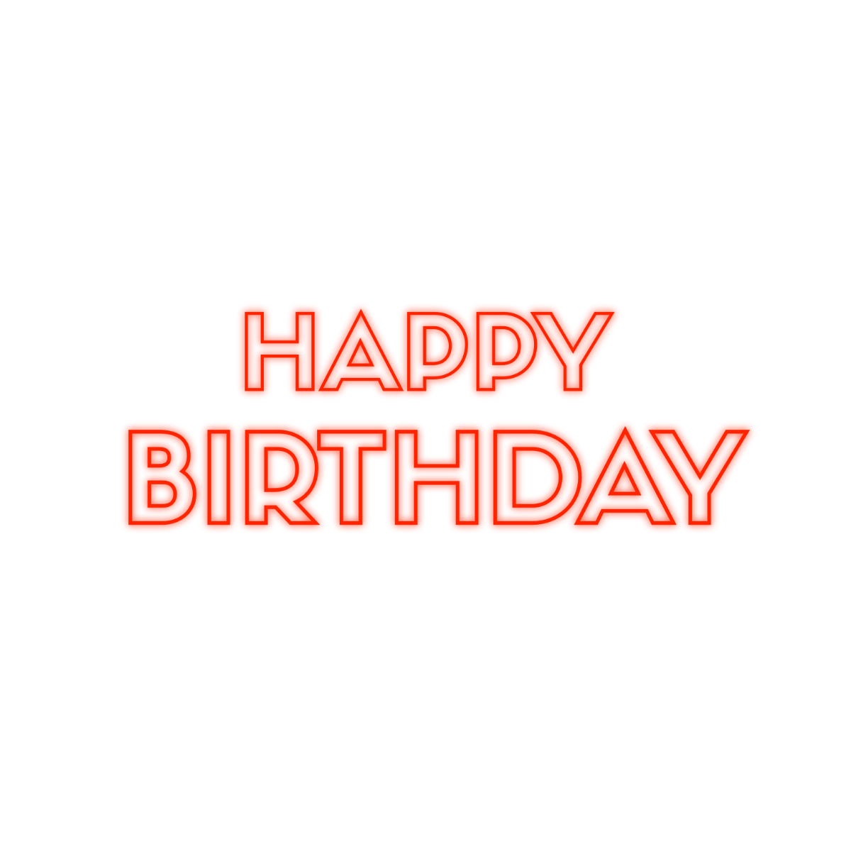 Neon Happy Birthday Text - Edit Online | Template.net