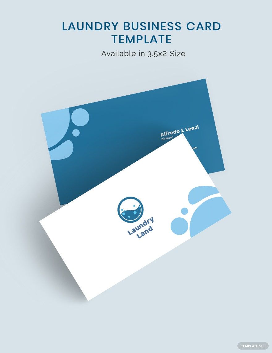 Laundry Business Card Template