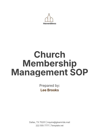 Free Church Membership Management SOP Template to Edit Online