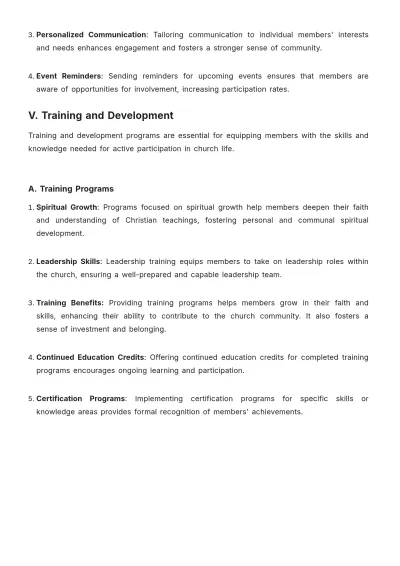 Free Church Membership Management SOP Template to Edit Online