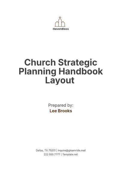 Free Church Strategic Planning Handbook Layout Template to Edit Online