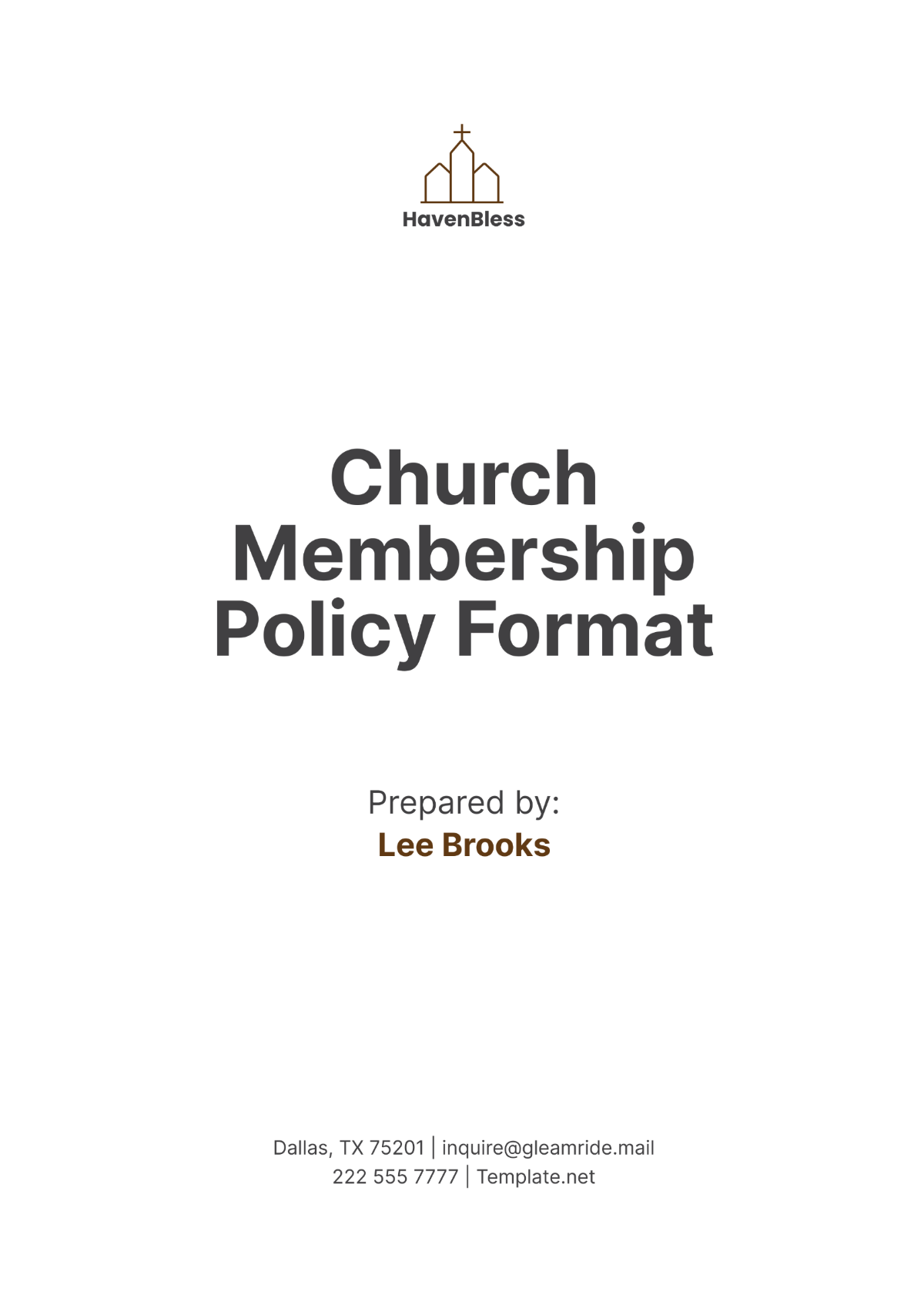 Church Membership Policy Format Template - Edit Online & Download