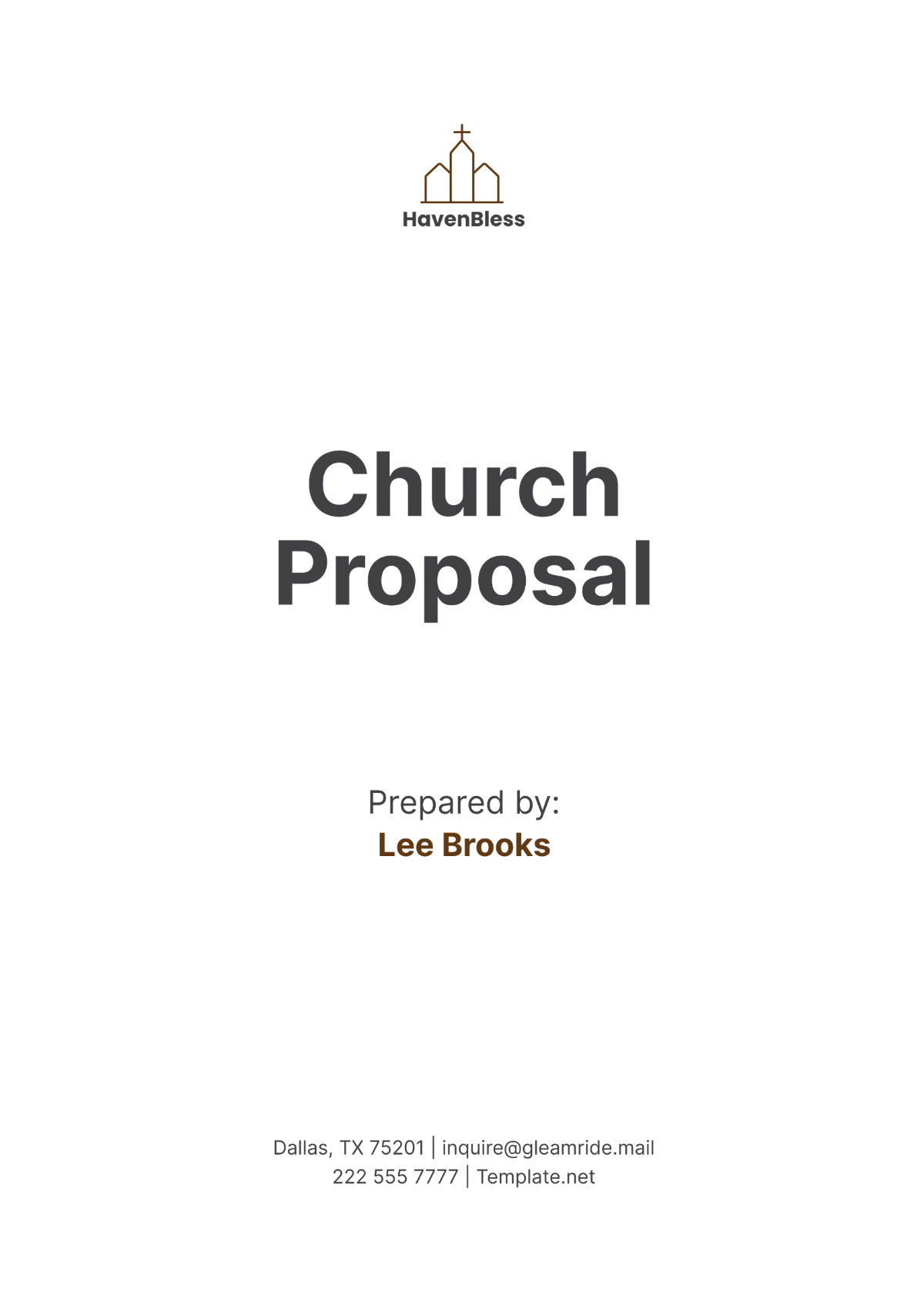 Church Proposal Template - Edit Online & Download