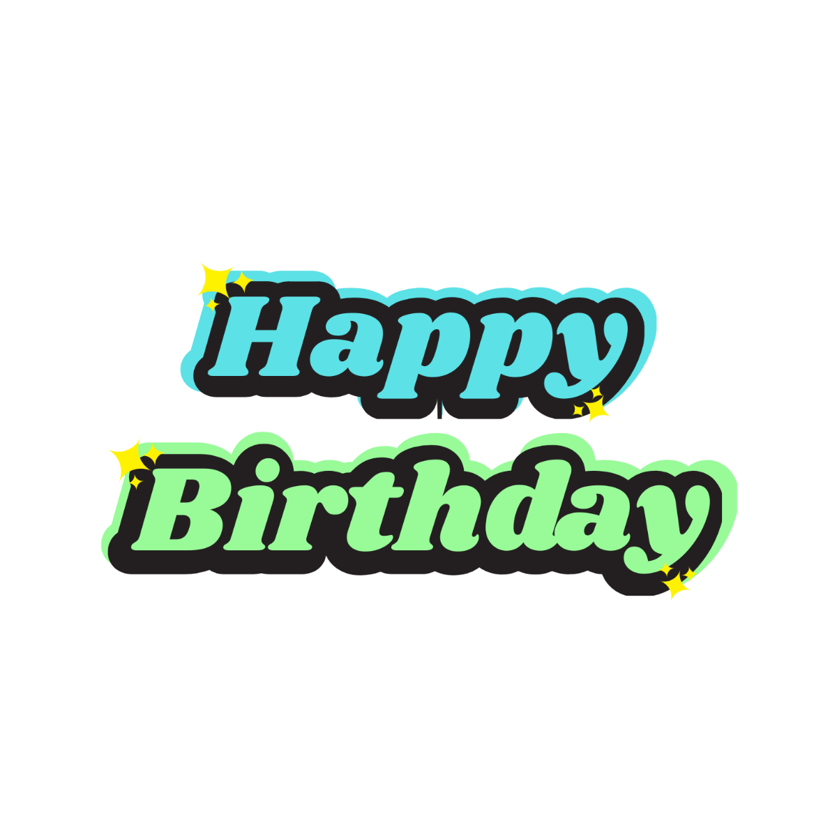 Shadowed Happy Birthday Text - Edit-Online | Template.net