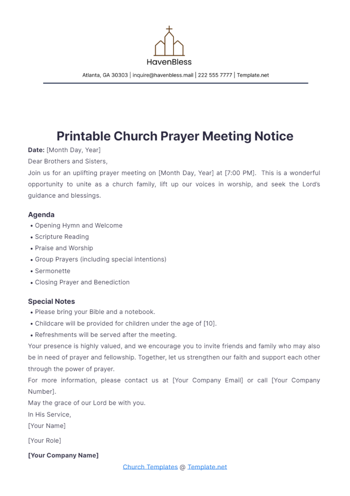 thumbnail image 2 of Notice - Prayer Is A Good Way To Meet The Lord... 9x11.5 Laminated Funny Sign 2 of 6