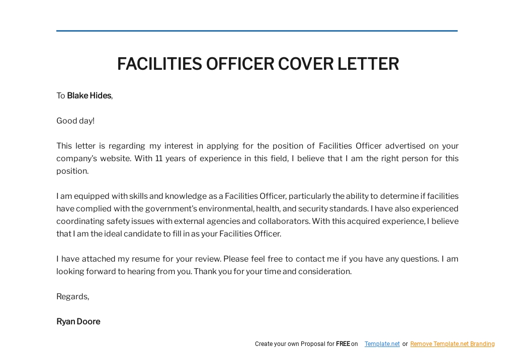 Free Facilities Officer Cover Letter Template.jpe