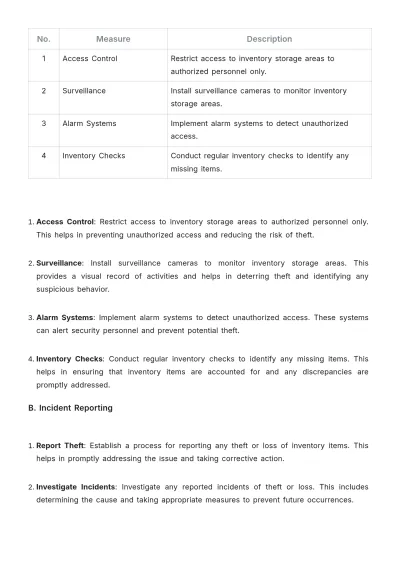 Free Church Inventory SOP Template to Edit Online