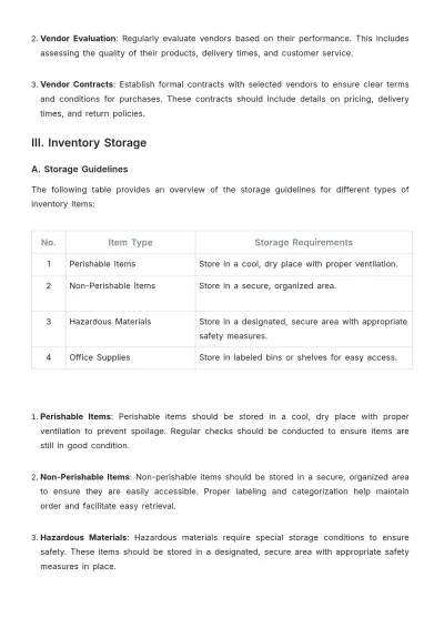 Free Church Inventory SOP Template to Edit Online