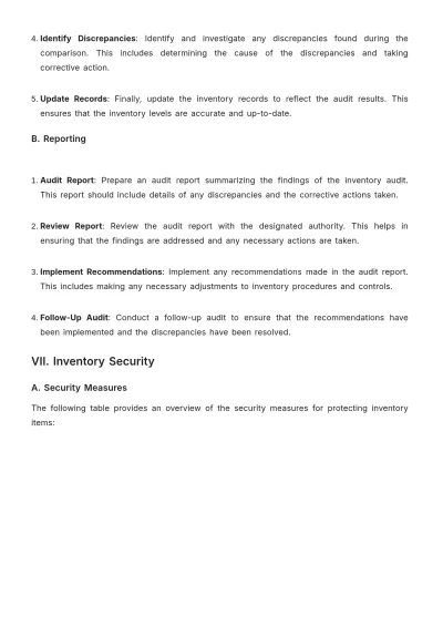 Free Church Inventory SOP Template to Edit Online